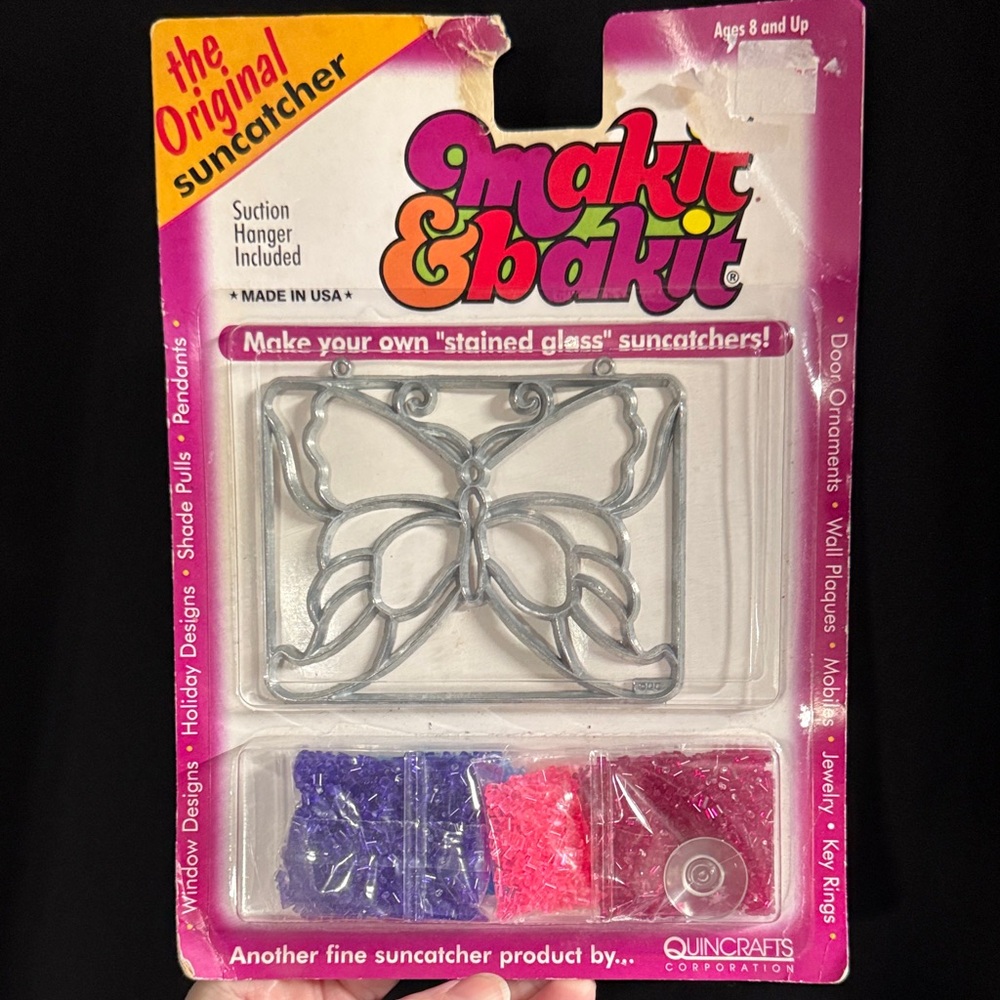 RARE Vintage Unused Makit & Bakit Butterfly Suncatcher Kit